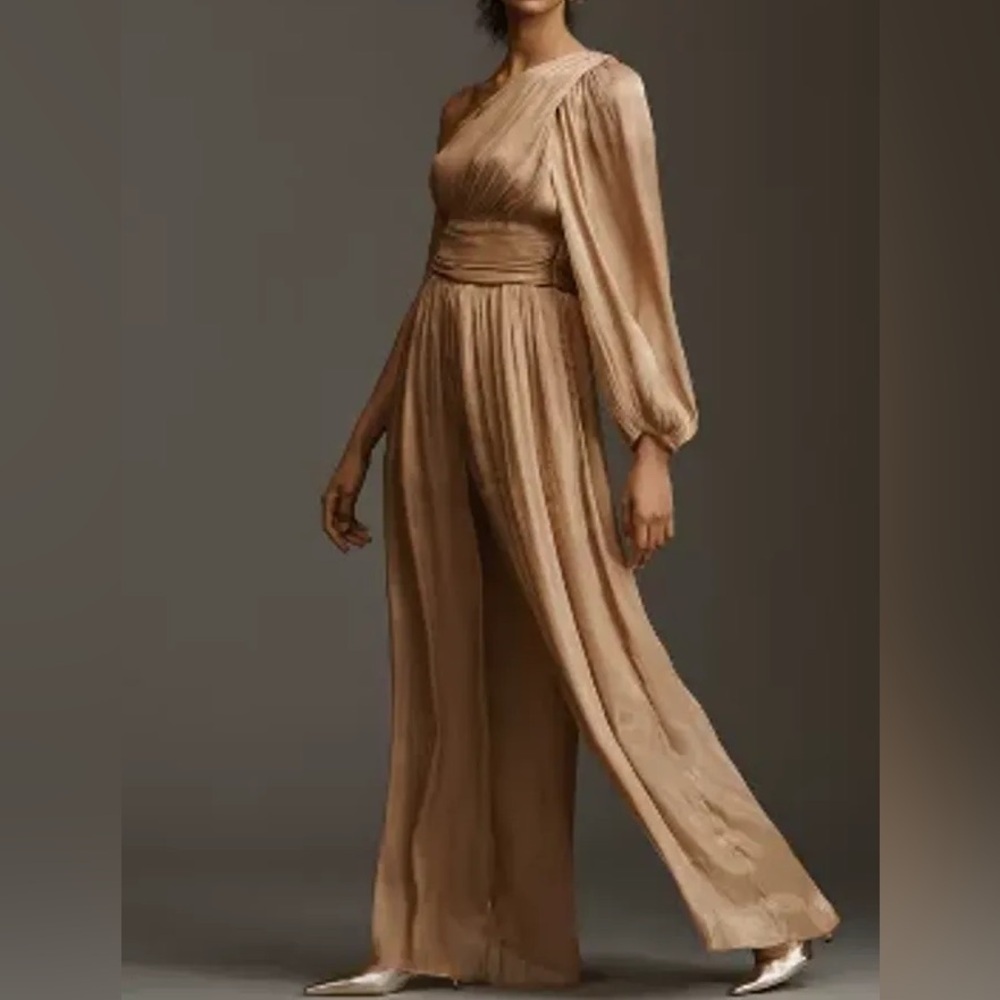 Anthropologie one shoulder jumpsuit - Picture 1 of 6